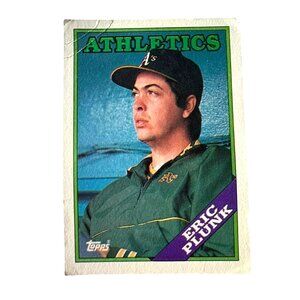 Eric Plunk 1988 Topps Oakland Athletics A's Baseball Card MLB Vintage